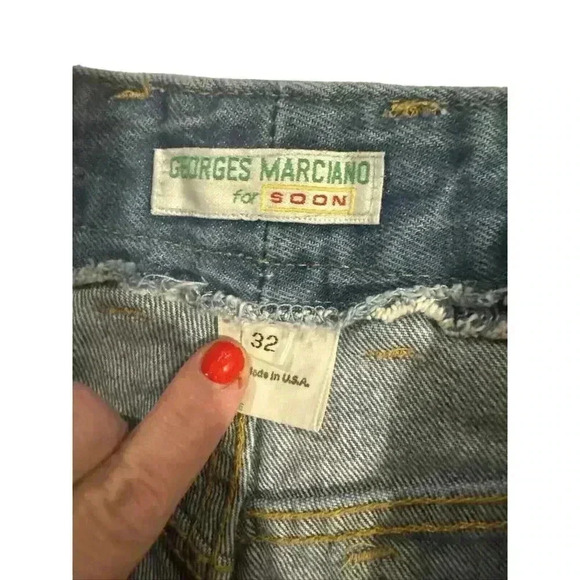 GEORGES MARCIANO SOON Denim U.S.A. LOS ANGELES size 32 zipper ankle VTG 80s - Picture 3 of 16
